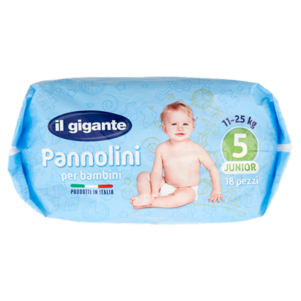 IL GIGANTE Pannolini per bambini 11-25 Kg 5 Junior 18 pz