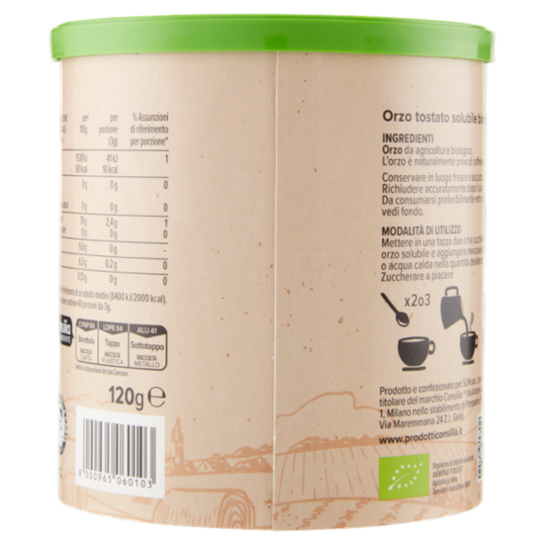 Consilia Orzo Solubile Biologico 120 g