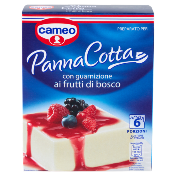 cameo Preparato per Panna Cotta con guarnizione ai frutti di bosco 107 g