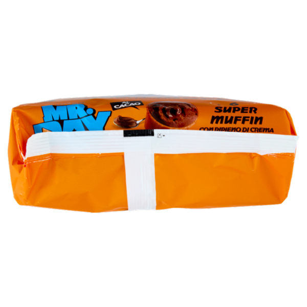 Mr.Day 6 Super Muffin al Cacao con Ripieno di Crema al Cioccolato 6 x 50 g
