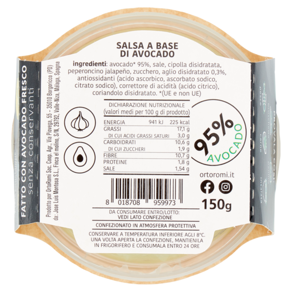 OrtoRomi guacamole Classico 150 g