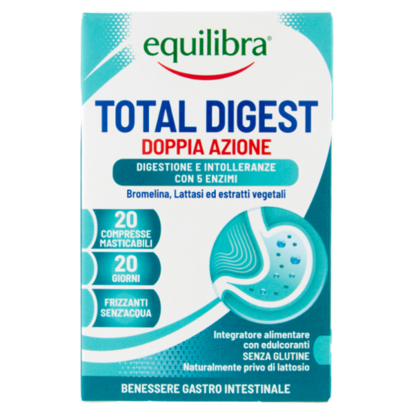 equilibra Total Digest Doppia Azione 20 Compresse Masticabili 20 g