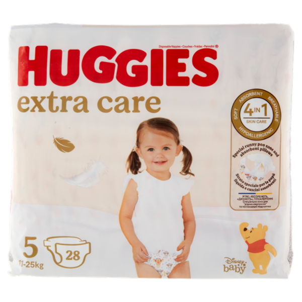 Huggies extra care Pannolini 5 11-25 Kg 28 pz