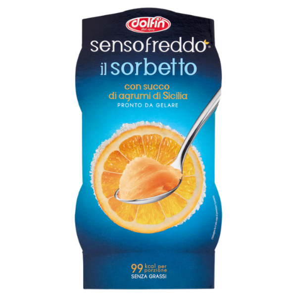 dolfin sensofreddo il sorbetto con succo di agrumi di Sicilia 2 x 100 ml