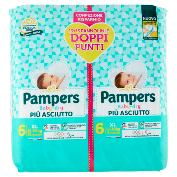 Pampers Baby-dry XL 13 + 13 pz