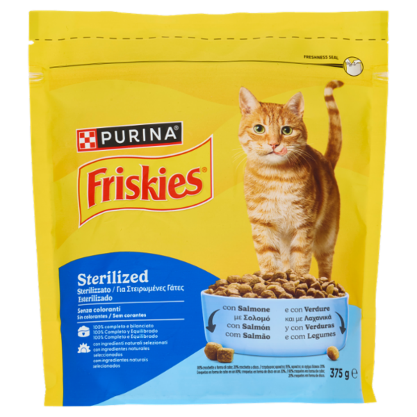 PURINA FRISKIES Sterilizzati Salmone con Verdure 375g