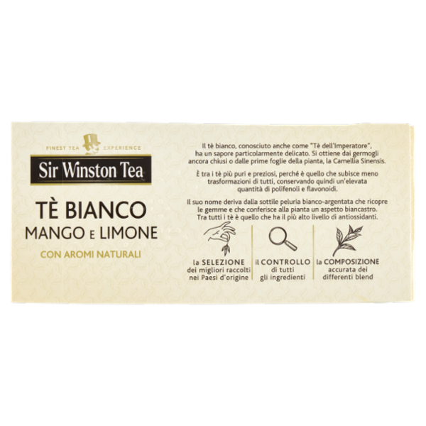 Sir Winston Tea Tè Bianco Mango e Limone 20 x 1,25 g