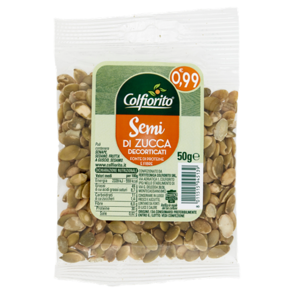 Colfiorito Semi di Zucca Decorticati 50 g
