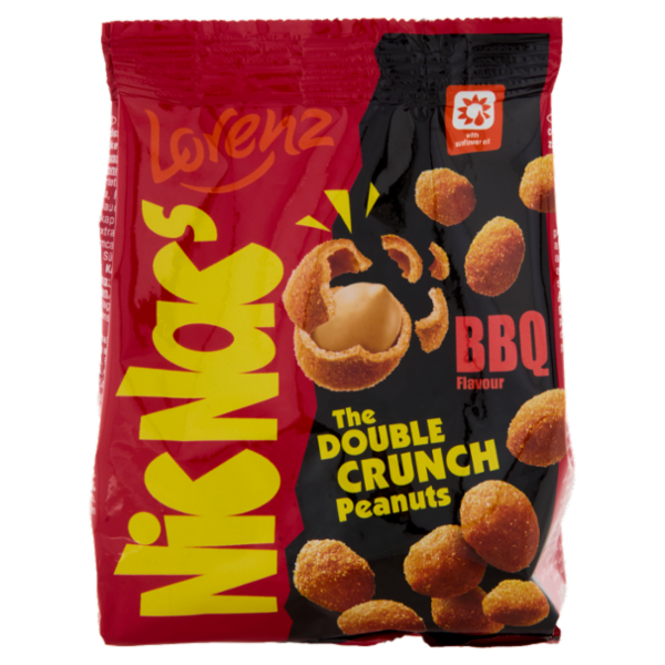 Lorenz Nic Nac's BBQ Arachidi tostate ricoperte da un croccante guscio al gusto BBQ 110 g
