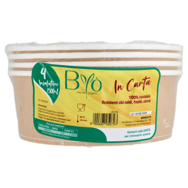 Biò Insalatiere 1300 ml in Carta 4 pz