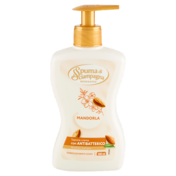 Spuma di Sciampagna Benessere Sapone crema Mandorla 300 ml