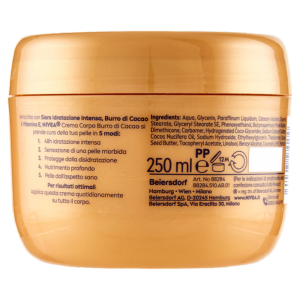 Nivea Crema Corpo Burro di Cacao Pelle secca 250 ml