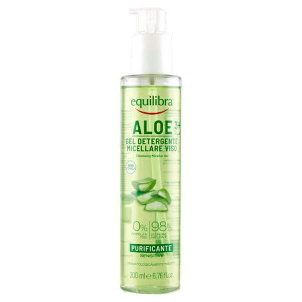 equilibra Aloe 3+ Gel Detergente Micellare Viso Purificante 200 ml