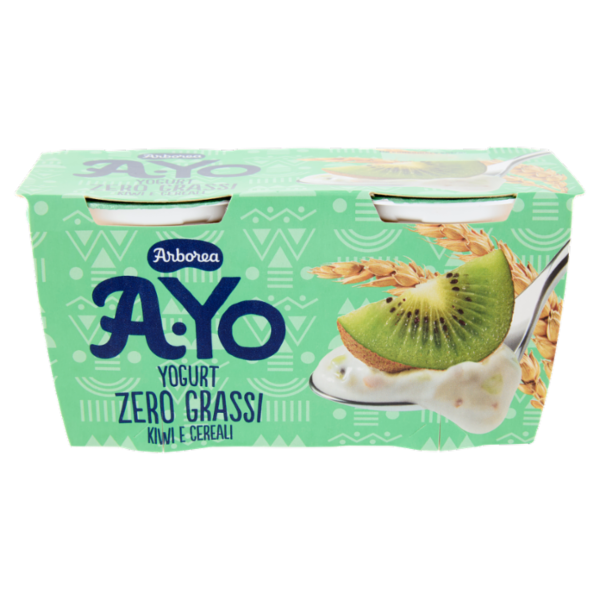 Arborea A-Yo Yogurt Zero Grassi Kiwi e Cereali 2 x 125 g