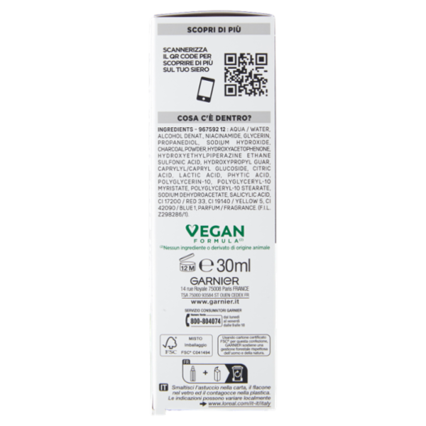 Garnier PureActive, Siero AHA+BHA Anti-Imperfezioni, 30 ml