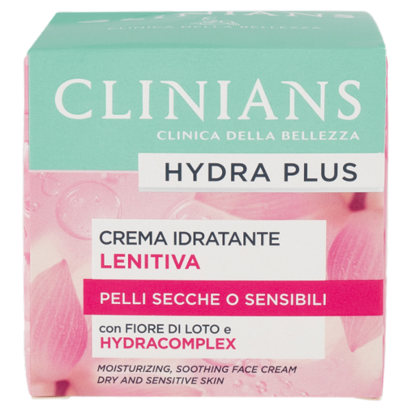 Clinians Hydra Plus Crema Idratante Lenitiva Pelli Secche o Sensibili 50 mL