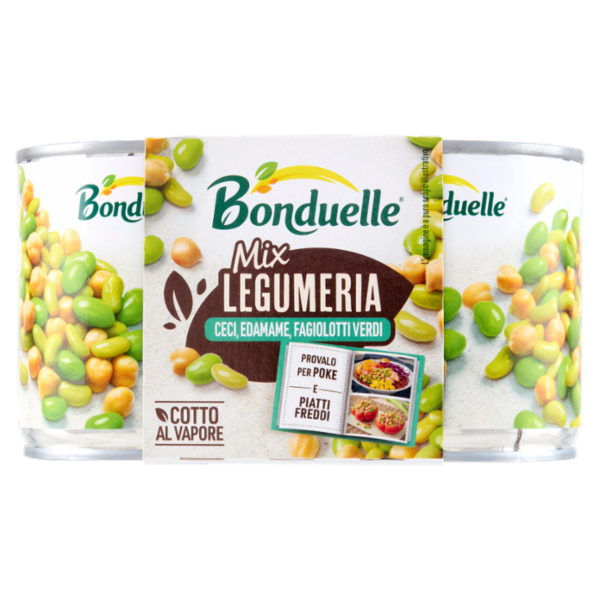 Bonduelle Mix Legumeria Ceci, Edamame, Fagiolotti Verdi 2 x 160 g