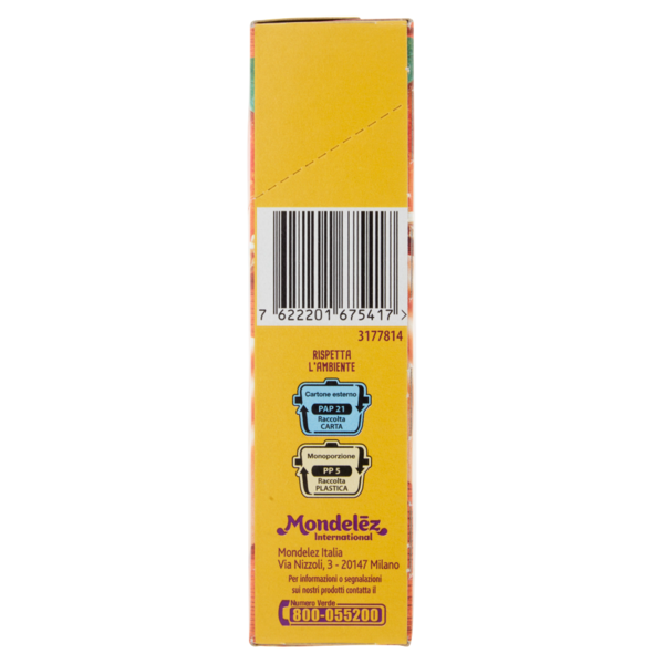 Oro Cereal Snack Arancia, soffice barretta con ripieno all'arancia - 162g