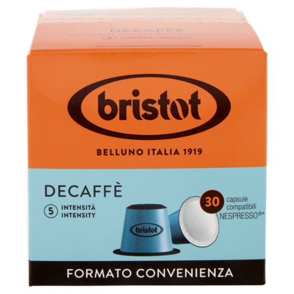 bristot Decaffè 30 capsule compatibili Nespresso* 165 g