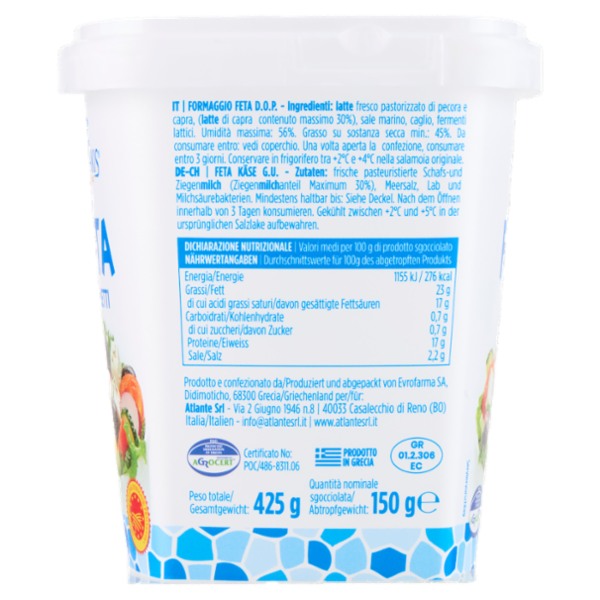 Pavlakis Feta a Cubetti DOP 425 g