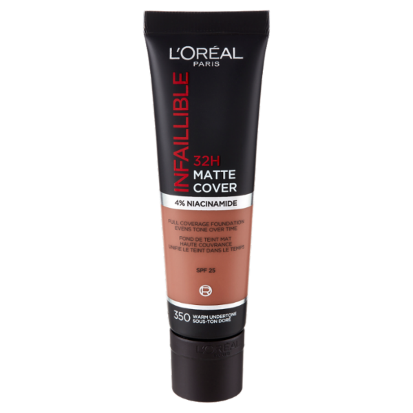 L'Oréal Paris Infaillible Matte Cover Fondotinta, 350 30 ml