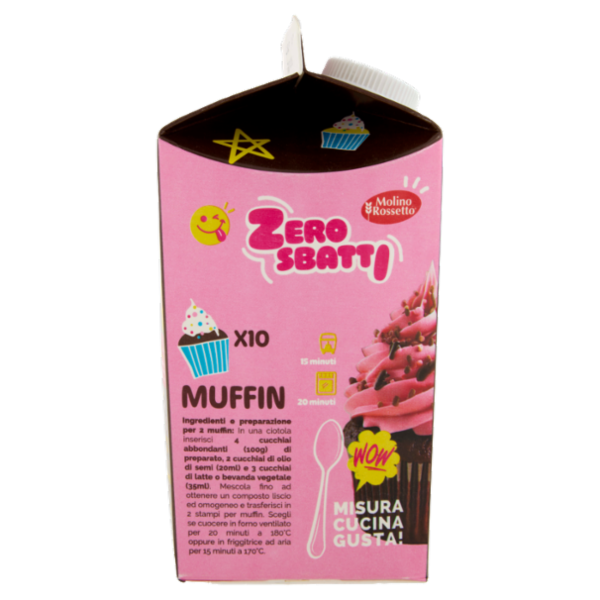 Molino Rossetto Zero Sbatti Cacao Preparato per Muffin e deliziose Mugcakes 500 g