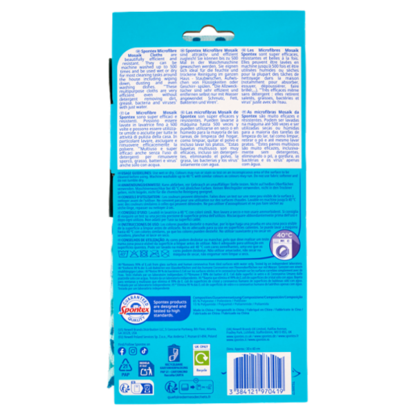 Spontex Microfiblre Mosaik 30x40 cm XL 3 pz