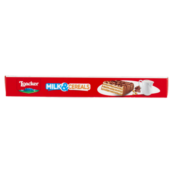 Loacker Milk & Cereals Barrette di Wafer e Cioccolato al Latte con crema al Latte 25gx4