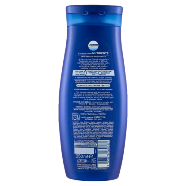 Leocrema Crema Corpo Nutriente Olio di Mandorle e Pantenolo 250 ml