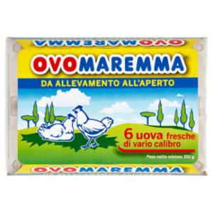 Ovomaremma 6 Uova Fresche Di Vario Calibro Da Allevamento All'Aperto 350 g