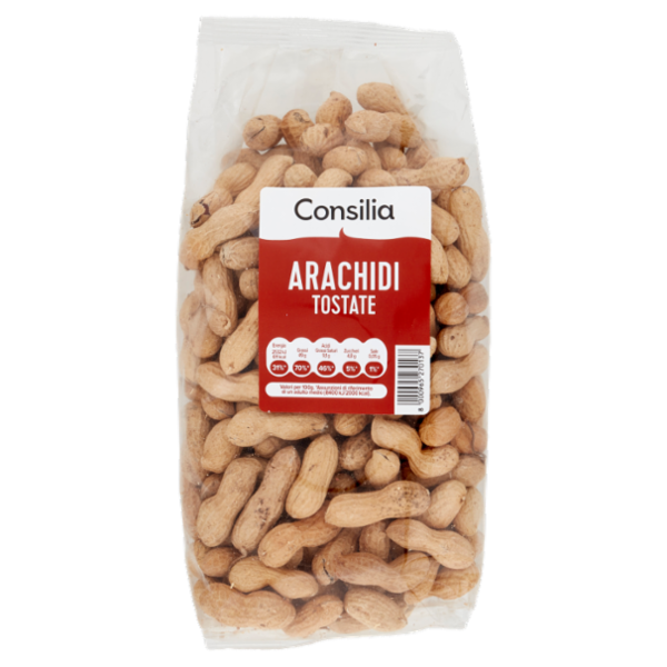 Consilia Frutta Secca Arachidi Tostate in Guscio 500 g