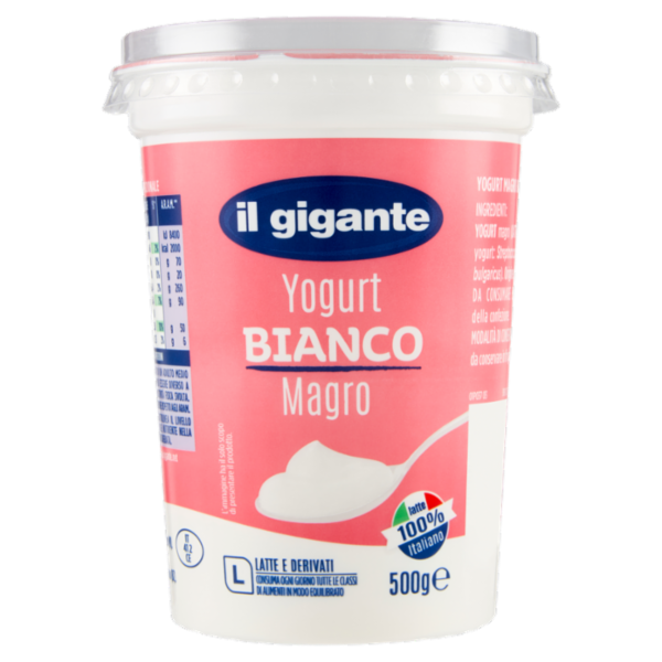 IL GIGANTE Yogurt Bianco Magro 500 g