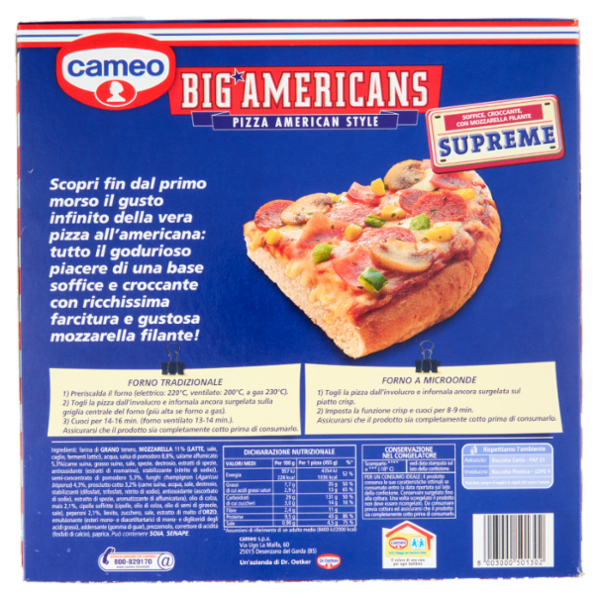 cameo Big Americans Supreme Prodotto Surgelato 455 g