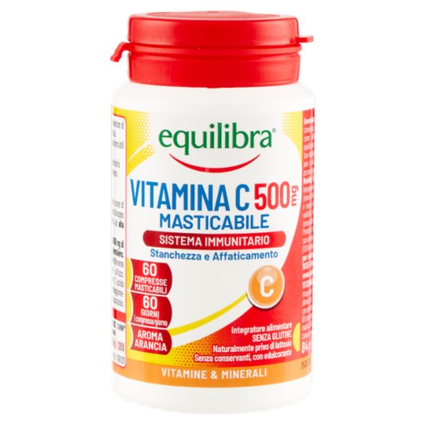 equilibra Vitamina C 500mg Masticabile Sistema Immunitario 60 x 1,4 g