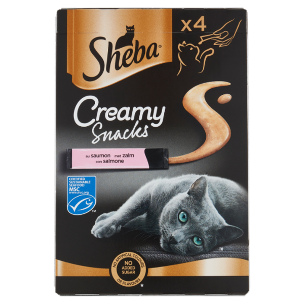 Sheba Creamy Snacks con salmone 4 x 12 g
