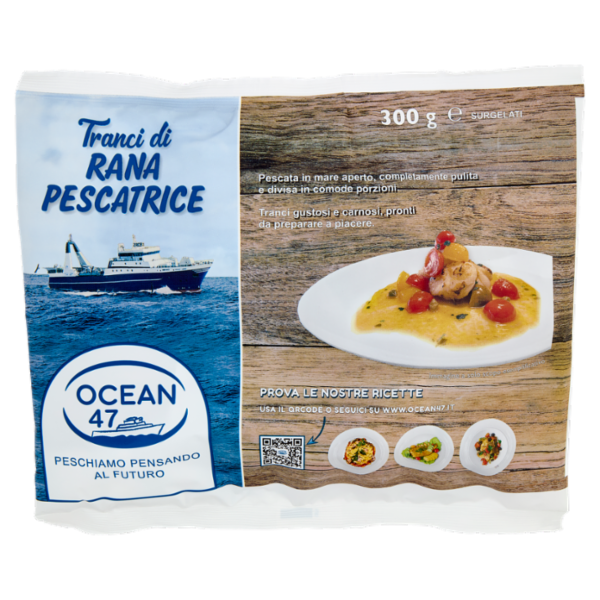 Ocean 47 Tranci di Rana Pescatrice Surgelati 300 g