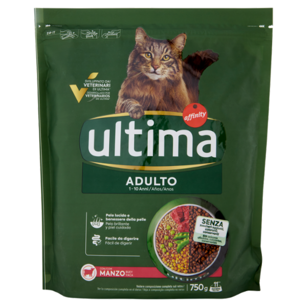 ultima Cat Adulto 1-10 Anni con Manzo 750 g