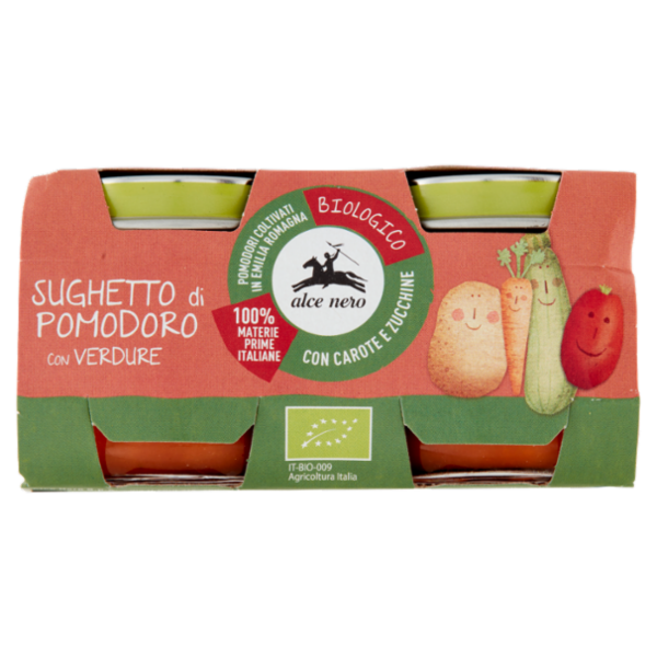 alce nero Sughetto di Pomodoro con Verdure 2 x 80 g