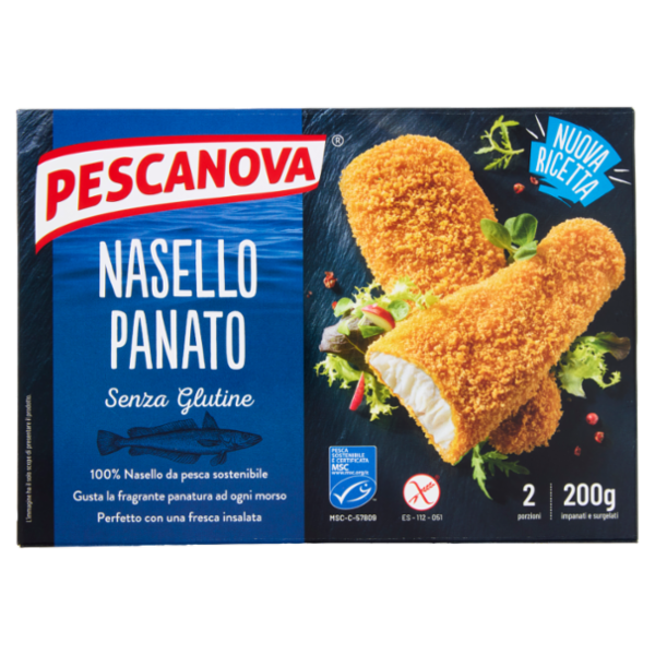 Pescanova Nasello Panato impanati e surgelati 200 g
