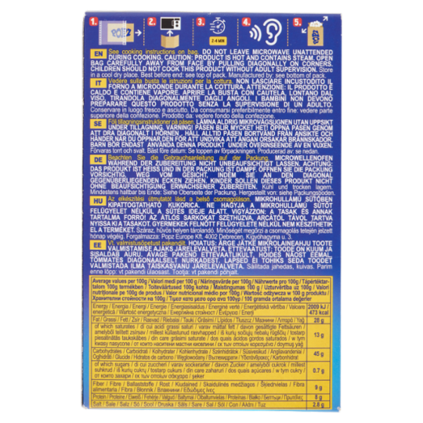 Popz the Microwave Popcorn Gusto Formaggio 3 x 85 g