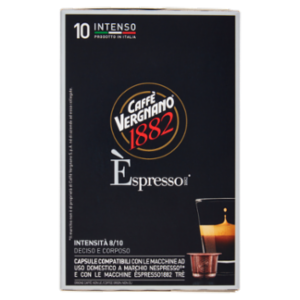 Caffè Vergnano 1882 Èspresso1882 Intenso 10 Capsule Compatibili Nespresso* 50 g