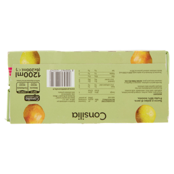 Consilia Succo e Polpa di Pera 6x200 ml