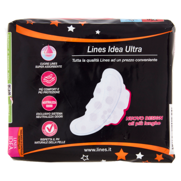 Lines Idea ultra Extra - flussi abbondanti con ali 7 pz