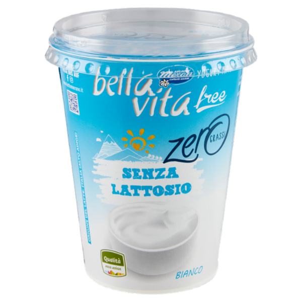 bella vita free Yogurt Magro Senza Lattosio Zero Grassi Bianco 400 g