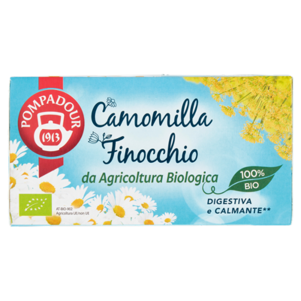 Pompadour Camomilla Finocchio da Agricoltura Biologica bustine 18 x 2 g