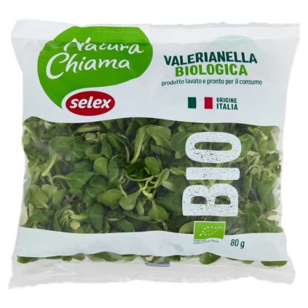Selex Natura Chiama Valerianella Lavata e Pronta per il Consumo Biologica 80 g