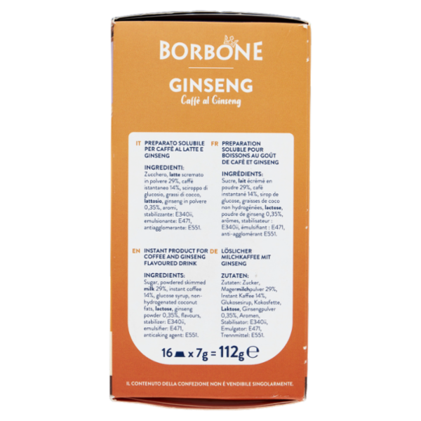Borbone Ginseng Compatibile Lavazza* A Modo Mio* 16 Capsule 16 x 7 g