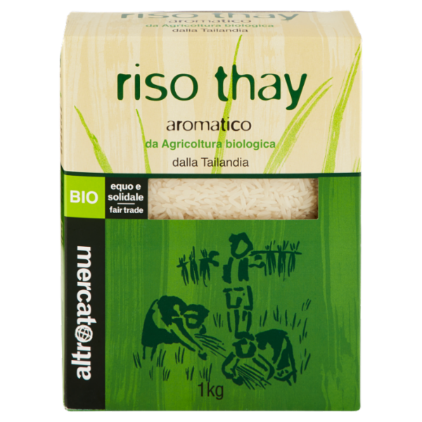 Altromercato Bio riso thay aromatico hom mali a chicco lungo 1 kg