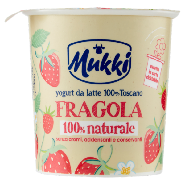 Mukki yogurt da latte 100% Toscano Fragola 100% naturale 115 g