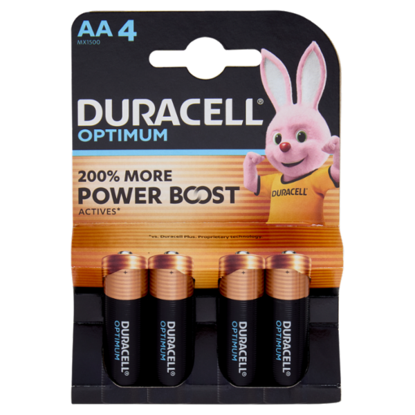 Duracell Optimum AA 4 Stilo / Mignon Alcalina 1.5V MX1500 4 pz